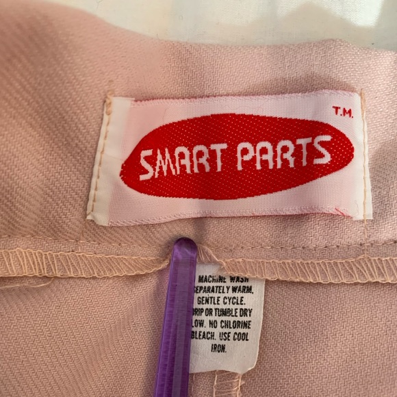 Pink pleated vintage slacks trouser light pink pastel dress pants - Picture 5 of 5